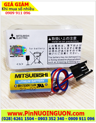 Mitsubishi ER17330V; Pin nuôi nguồn Mitsubishi ER17330V lithium 3.6v 2/3A 2000mAh _Xuất xứ Nhật